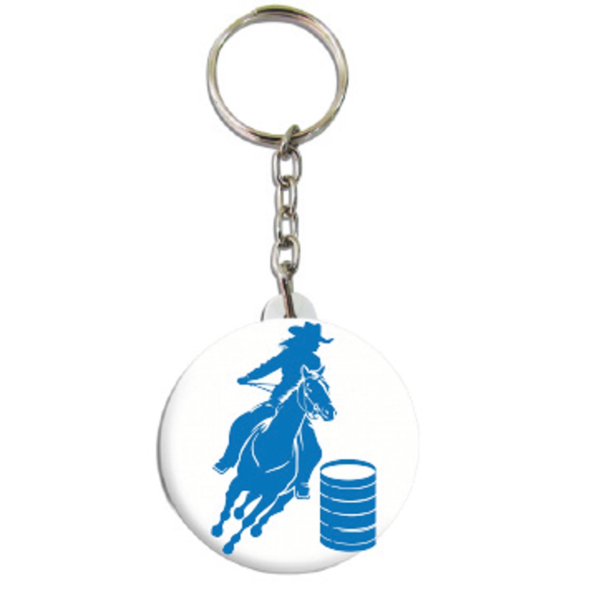 Blå Hest Button 55mm, Velg alternativ menyen