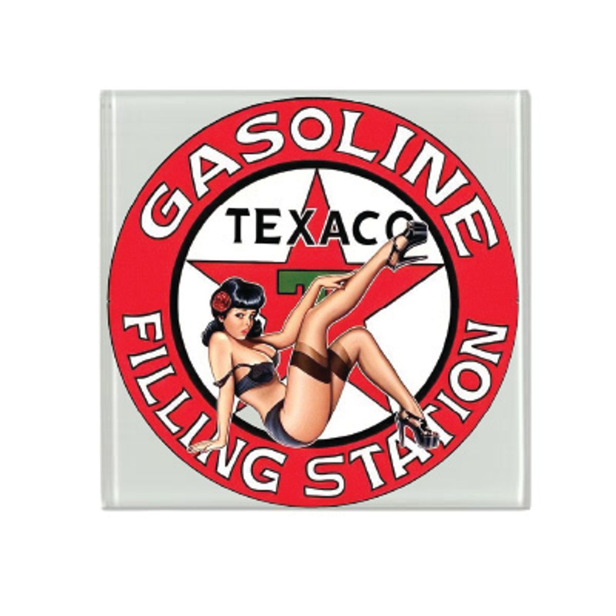 Dekorative Glassbrikker Gasoline Texaco
