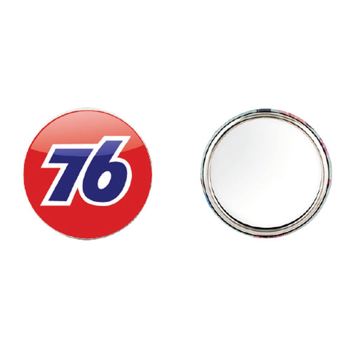 76 Gas station Button  55mm, Velg alternativ i menyen