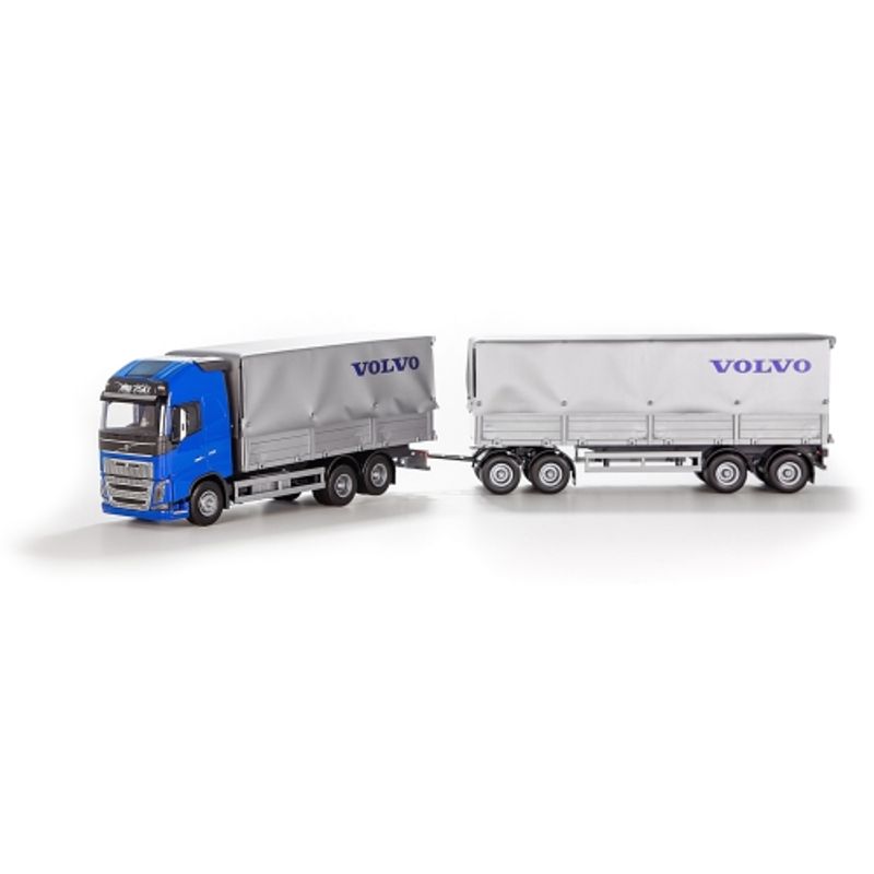EMEK VOLVO FH16 LASTEBIL MED HENGER, BLÅ OG GRÅTT KAPELL 1:25