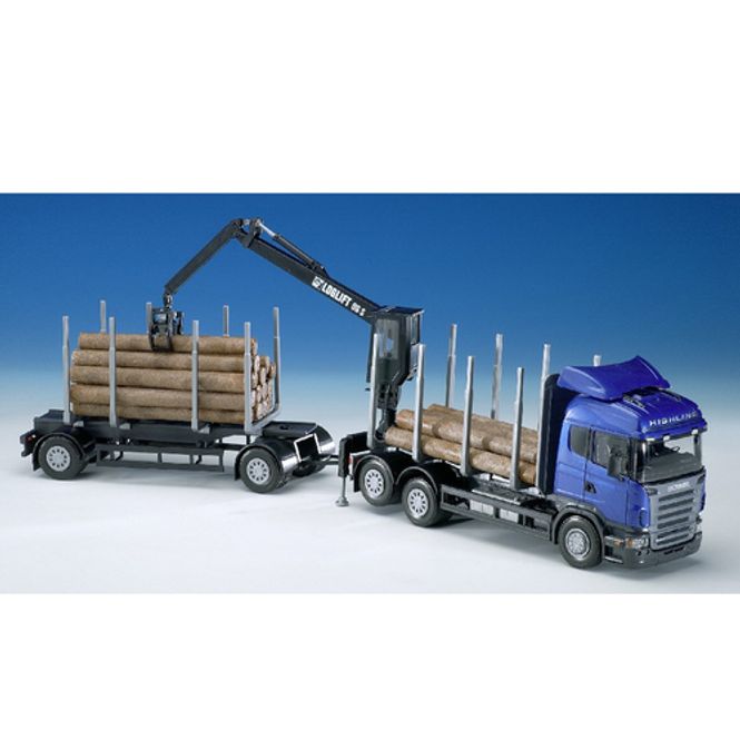 Hovedbilde EMEK LASTEBIL SCANIA HIGHLINE TØMMERBIL BLÅ  1:25